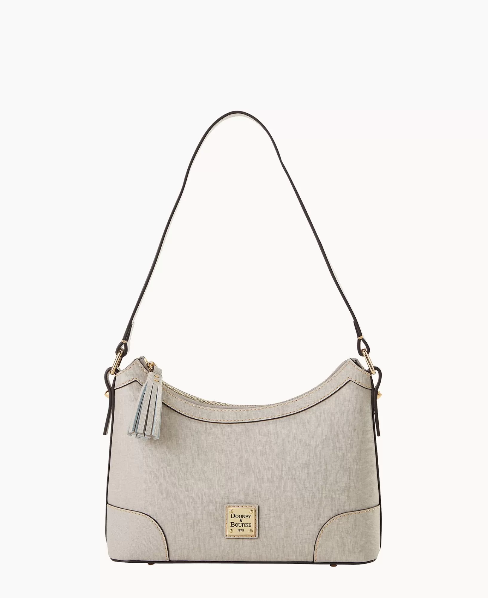 Shoulder Bags>Dooney & Bourke Saffiano Shoulder Bag Ecru