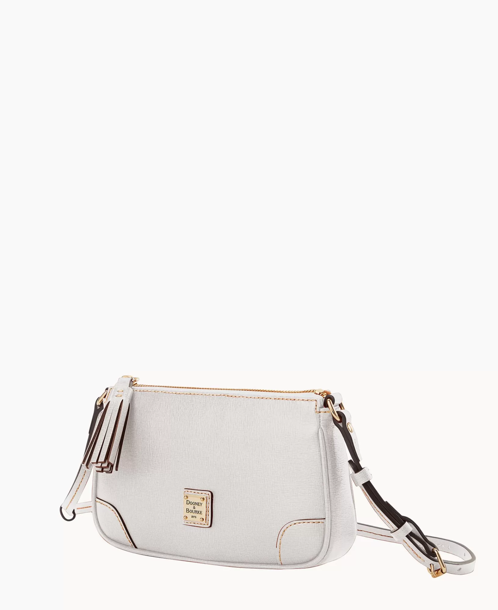 Shoulder Bags | Crossbodies>Dooney & Bourke Saffiano Slim Crossbody Ecru