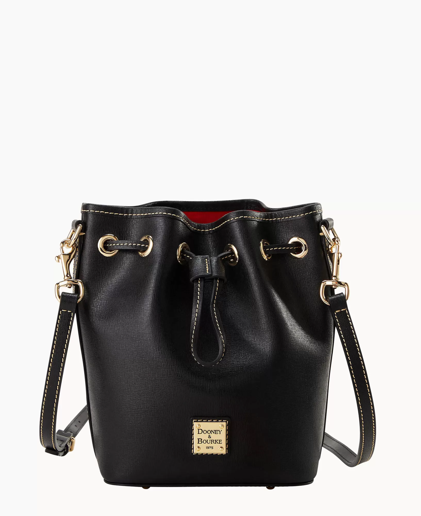 Shoulder Bags | Crossbodies>Dooney & Bourke Saffiano Small Drawstring Black