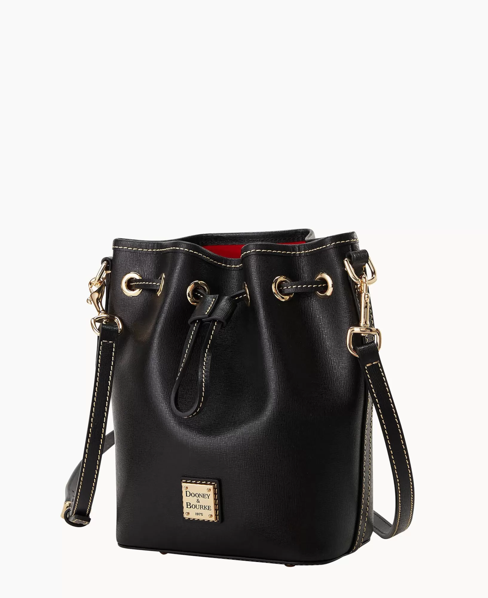 Shoulder Bags | Crossbodies>Dooney & Bourke Saffiano Small Drawstring Black