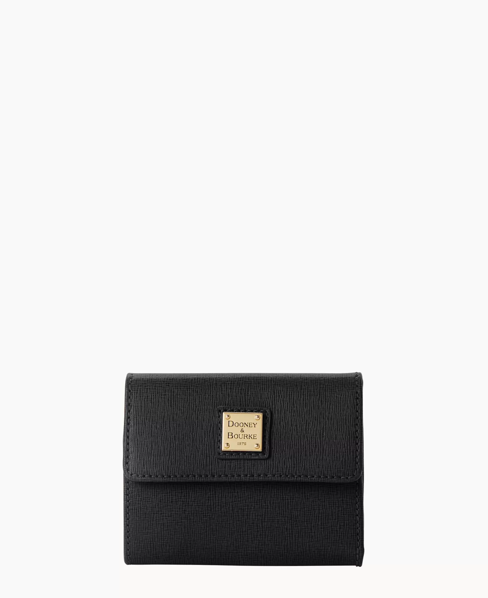 Wallets | Mini Bags>Dooney & Bourke Saffiano Small Flap Credit Card Wallet Black