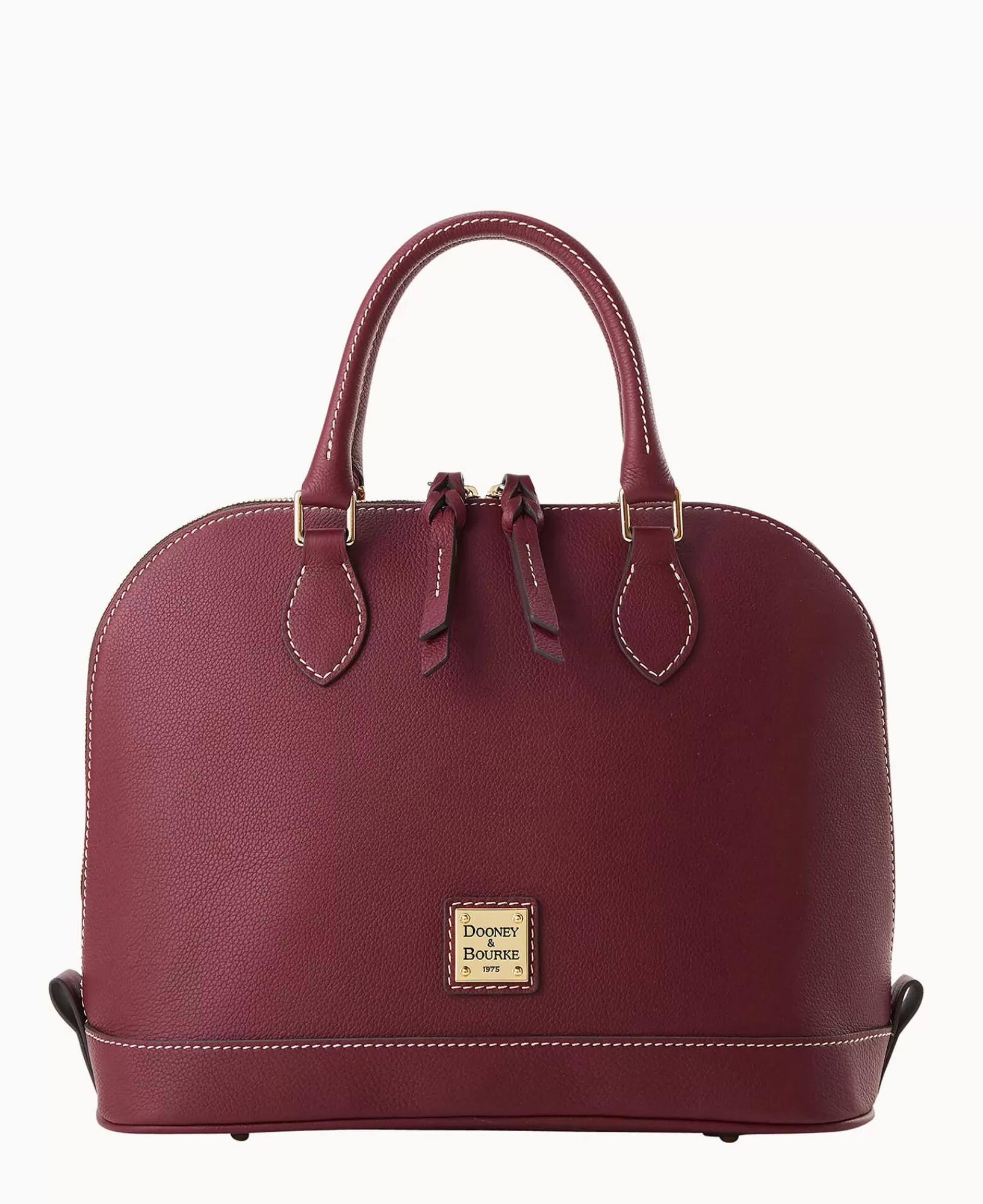 Shoulder Bags | Crossbodies>Dooney & Bourke Sorrento Zip Zip Satchel Burgundy