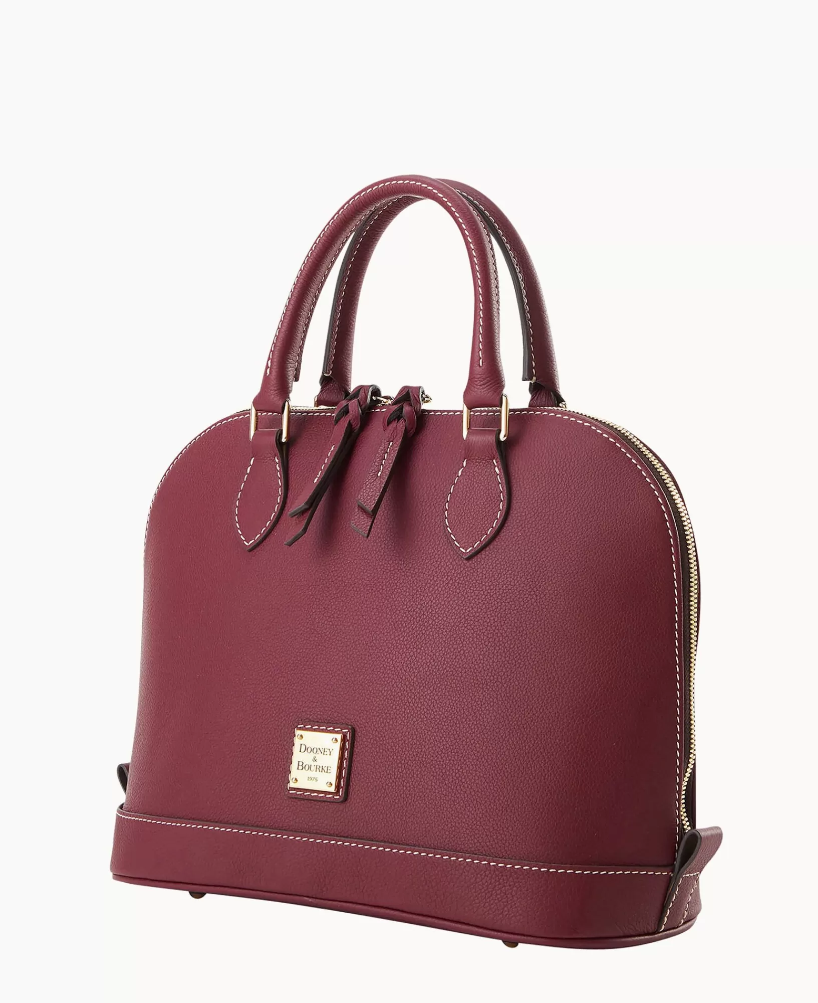 Shoulder Bags | Crossbodies>Dooney & Bourke Sorrento Zip Zip Satchel Burgundy