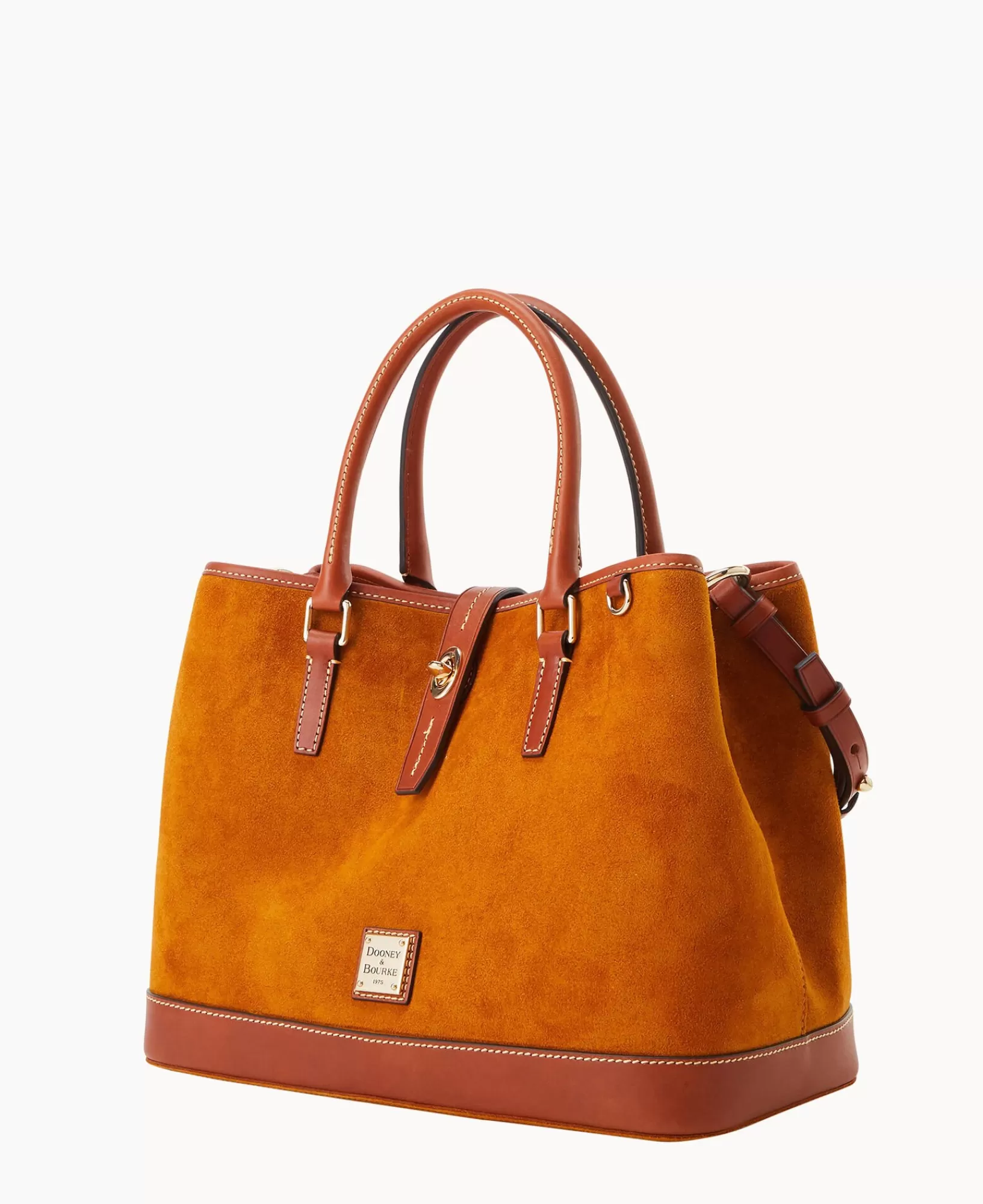 Satchels>Dooney & Bourke Suede Perry Satchel Honey