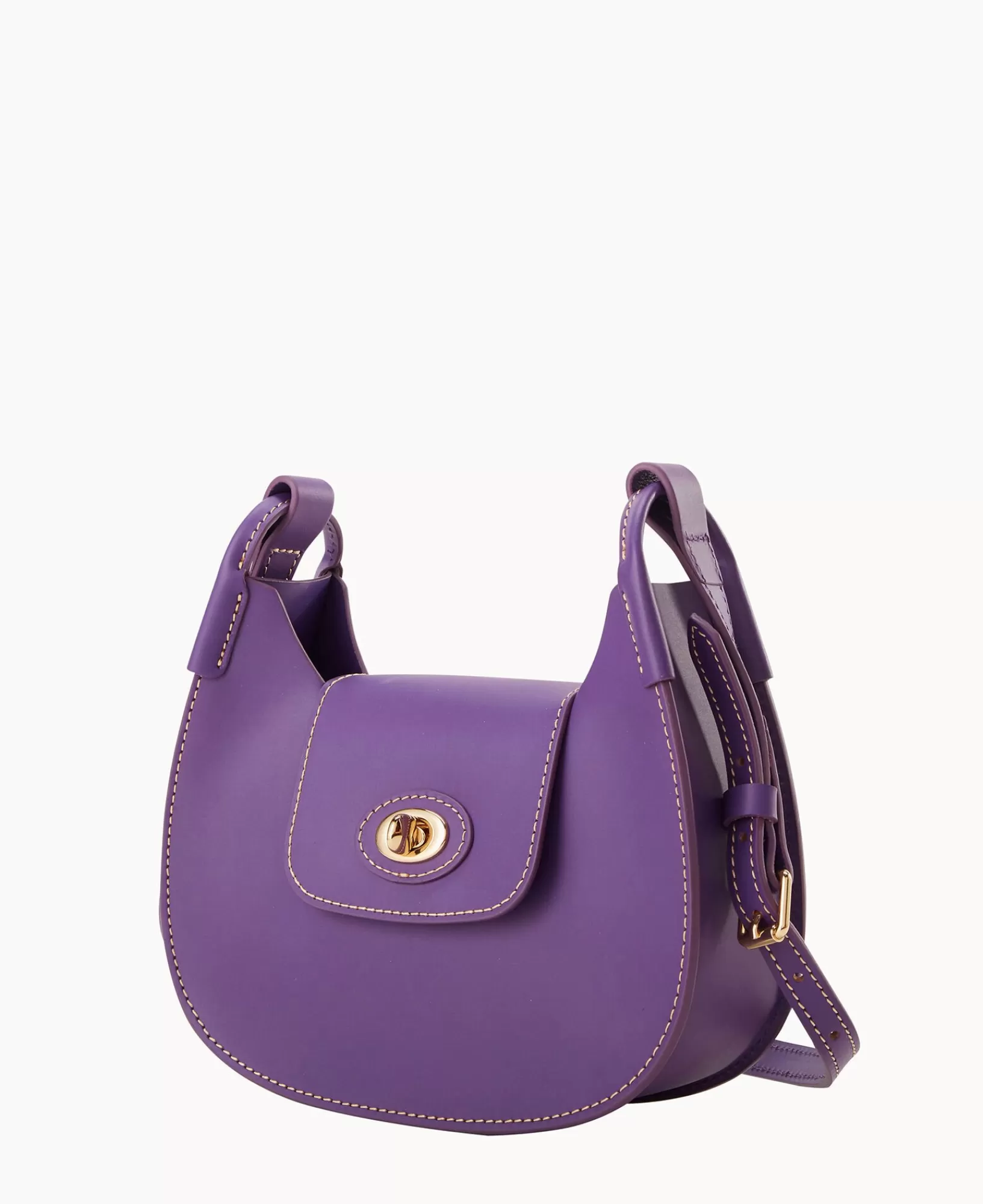 Shoulder Bags | Crossbodies>Dooney & Bourke Sweety Leather Crossbody Hobo Amethyst