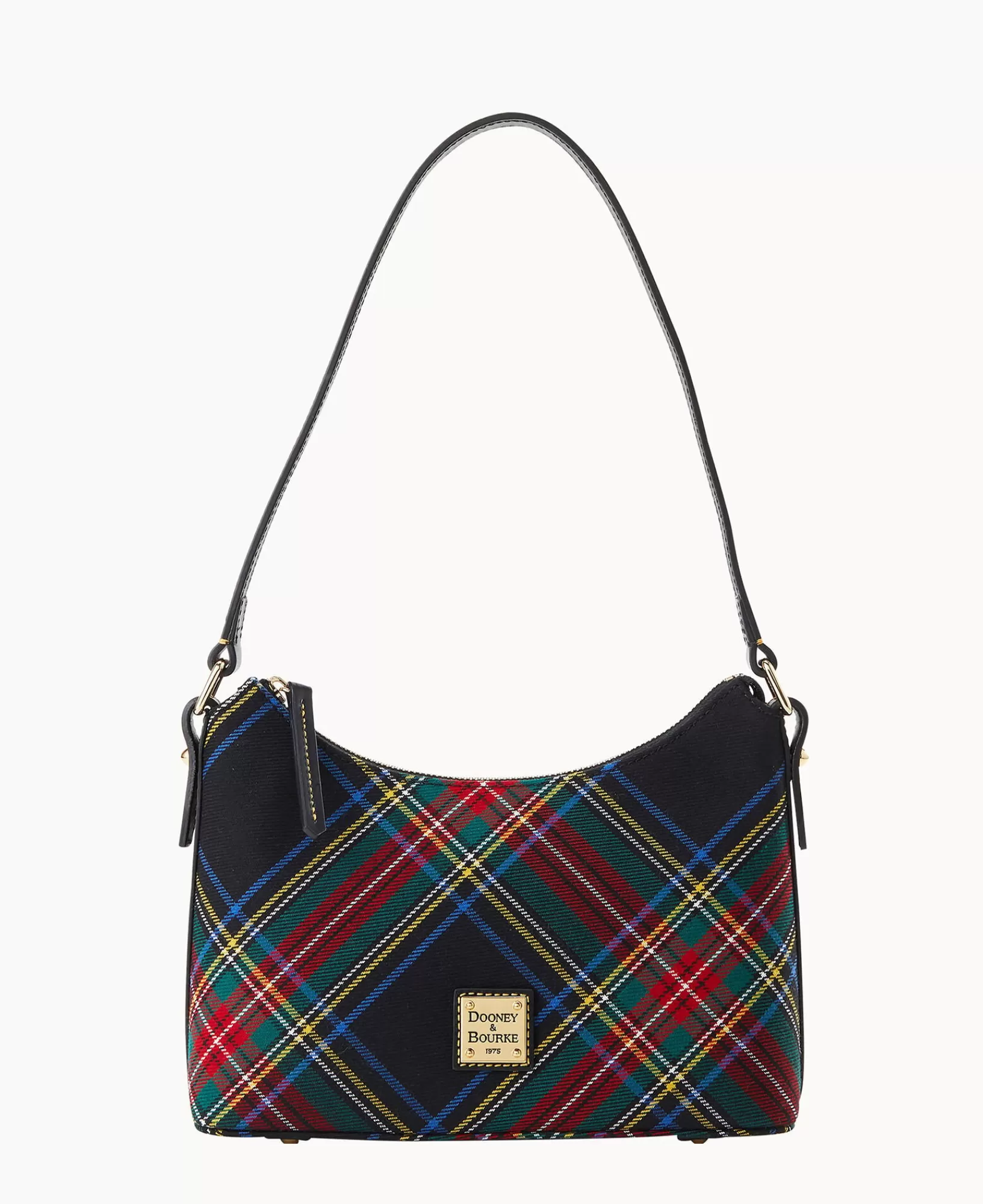 Shoulder Bags>Dooney & Bourke Tartan Baguette Black