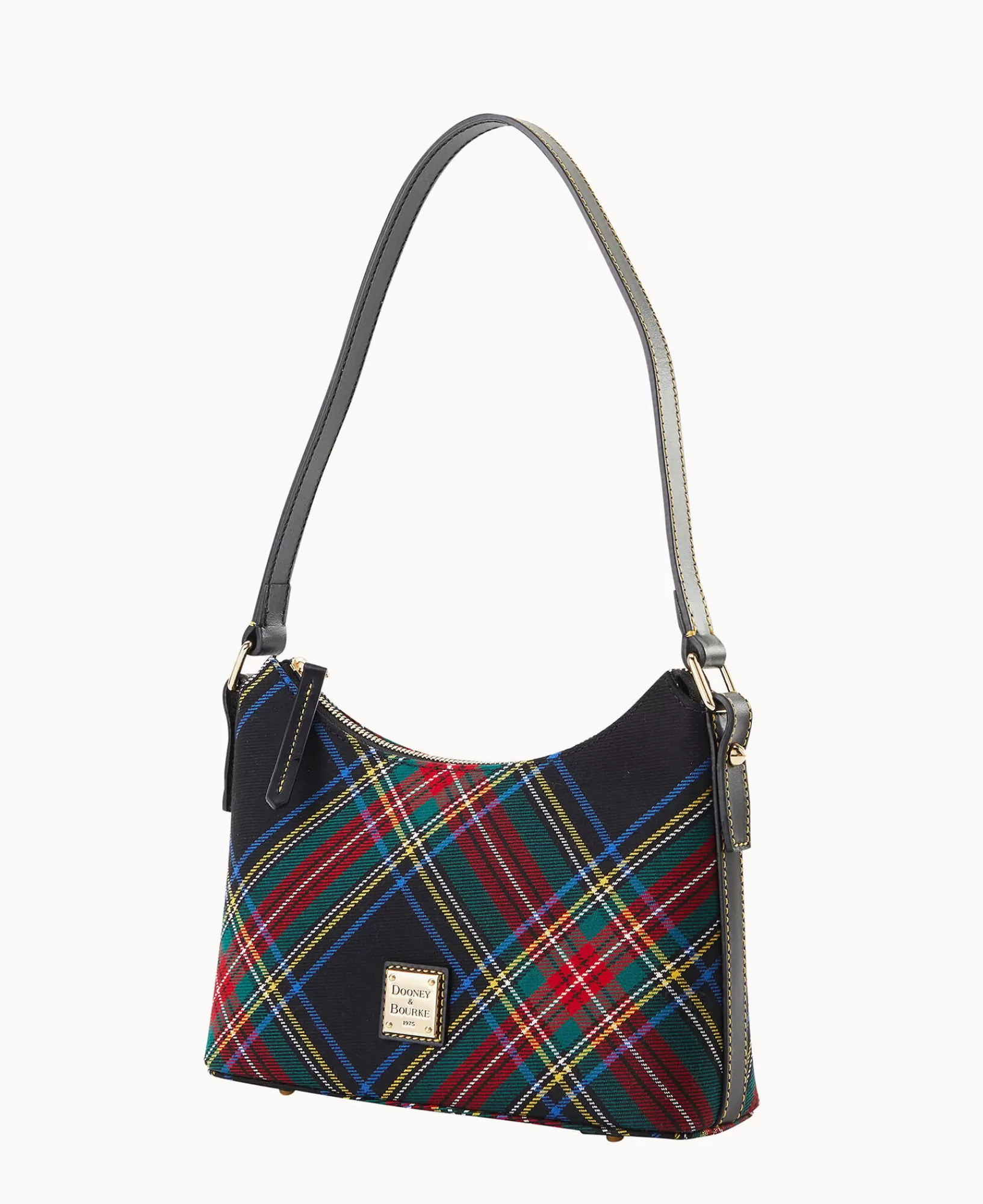 Shoulder Bags>Dooney & Bourke Tartan Baguette Black