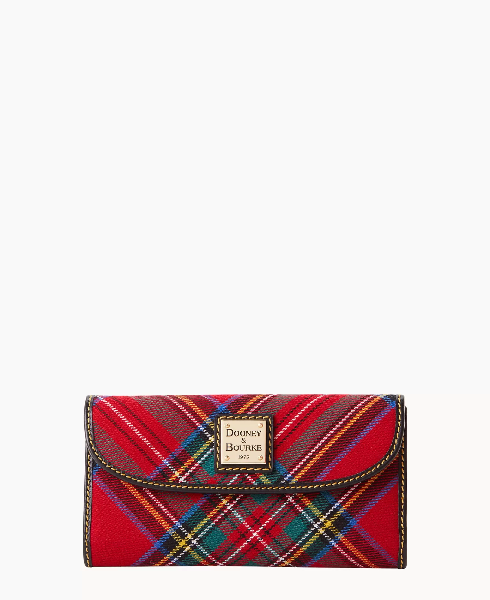 Clutches | Wallets>Dooney & Bourke Tartan Continental Clutch Red