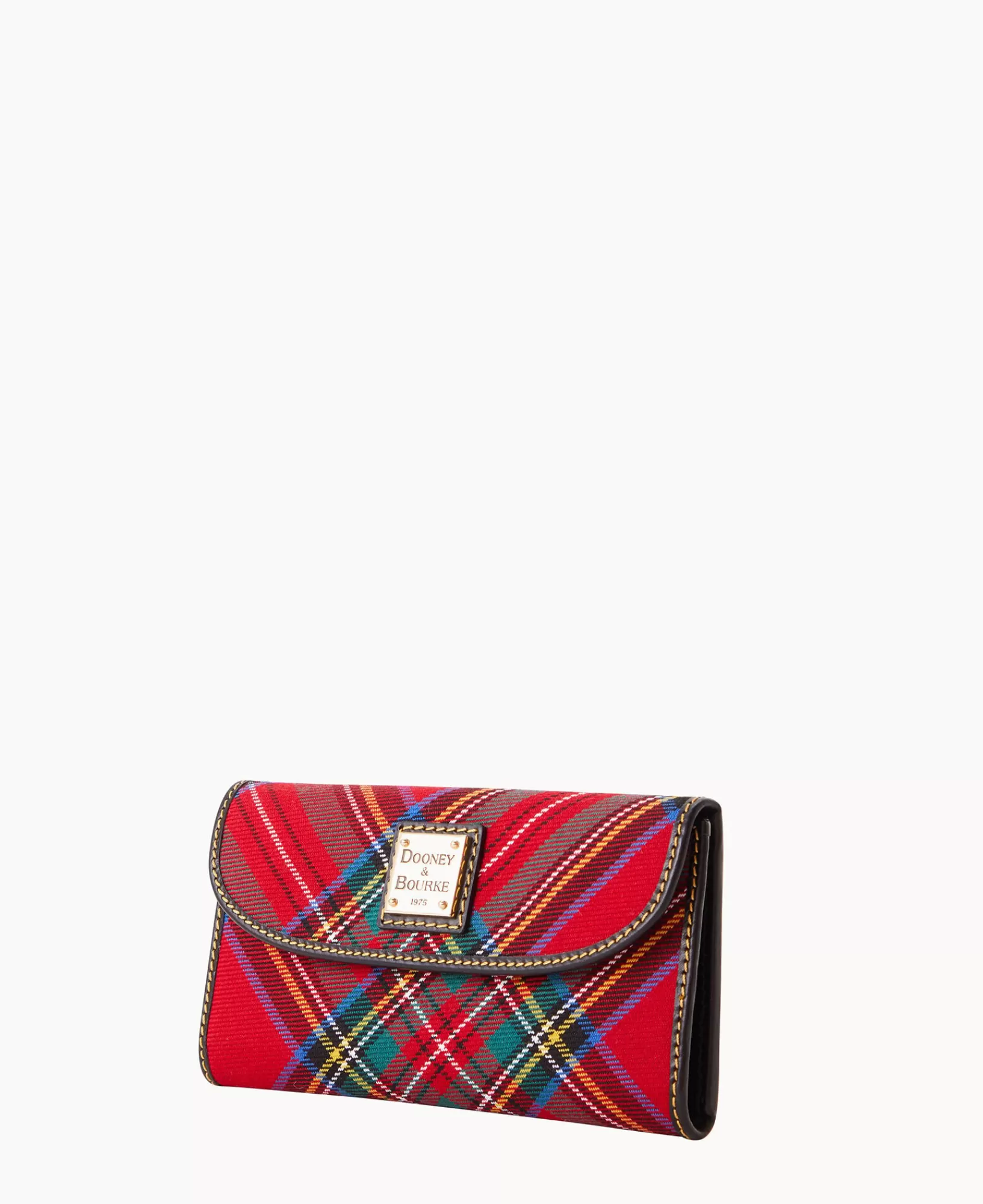 Clutches | Wallets>Dooney & Bourke Tartan Continental Clutch Red