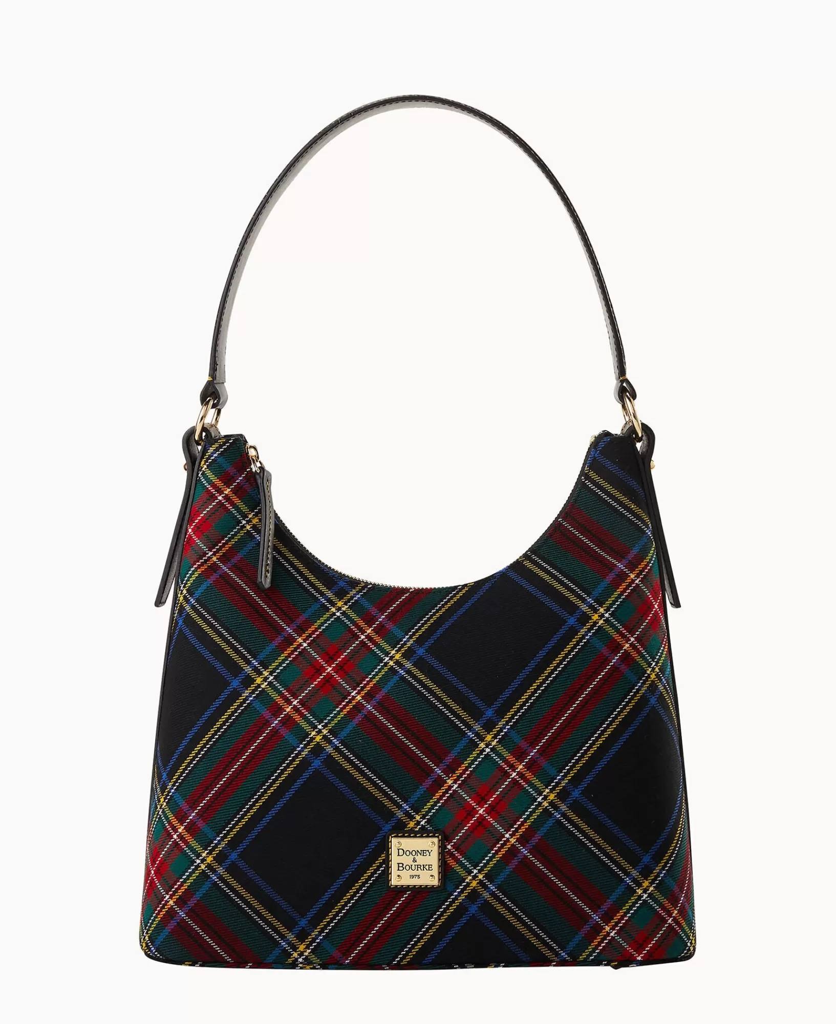 Shoulder Bags>Dooney & Bourke Tartan Hobo Black