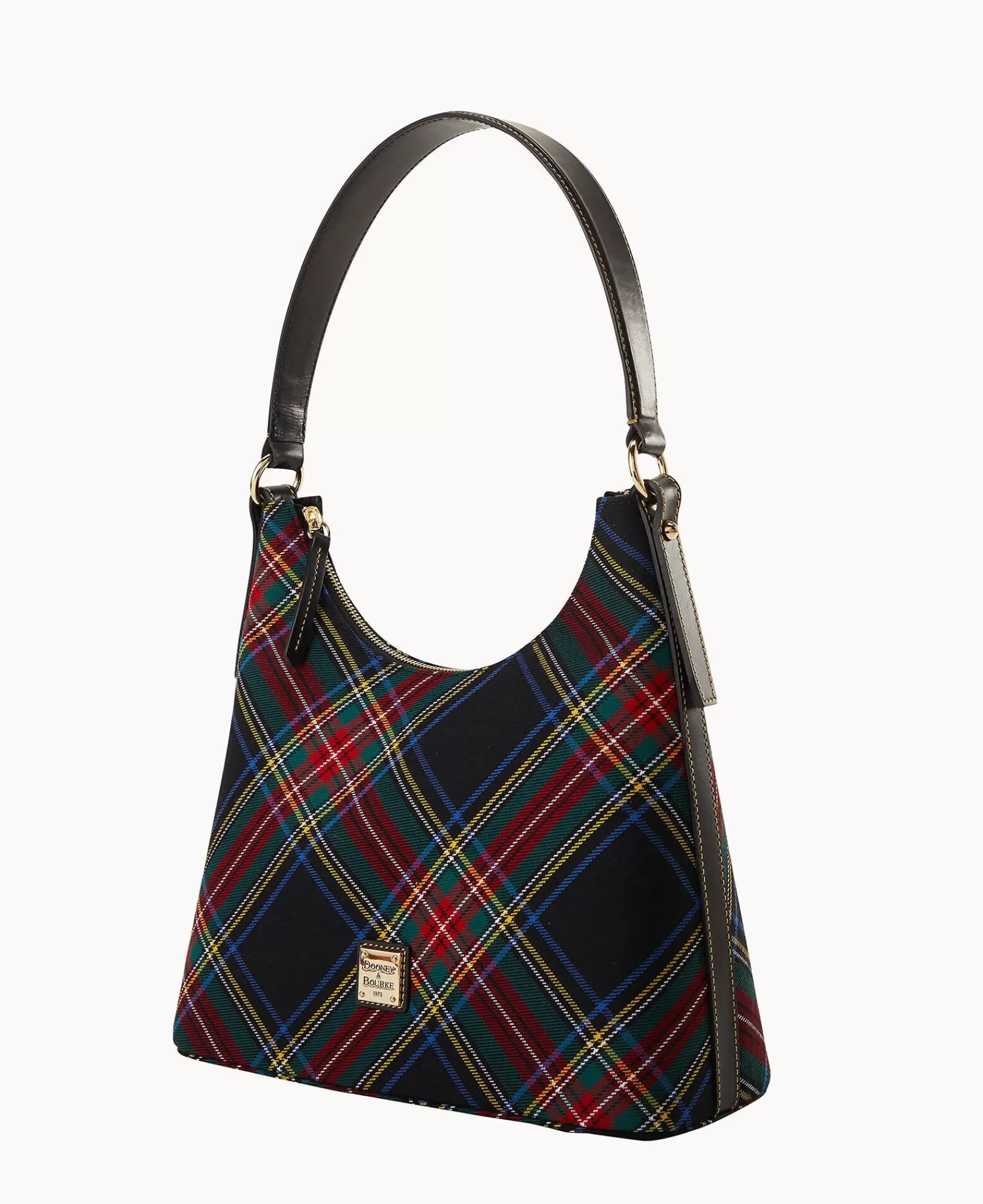 Shoulder Bags>Dooney & Bourke Tartan Hobo Black