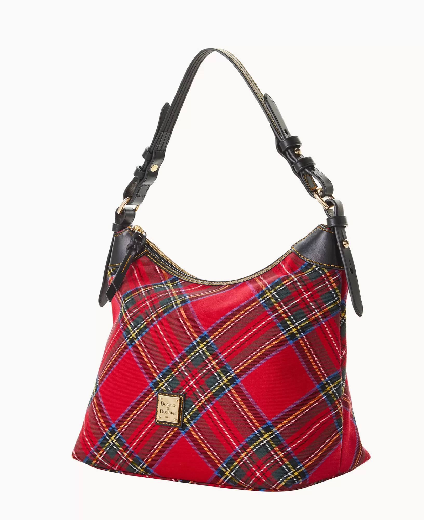 Shoulder Bags>Dooney & Bourke Tartan Large Erica Red