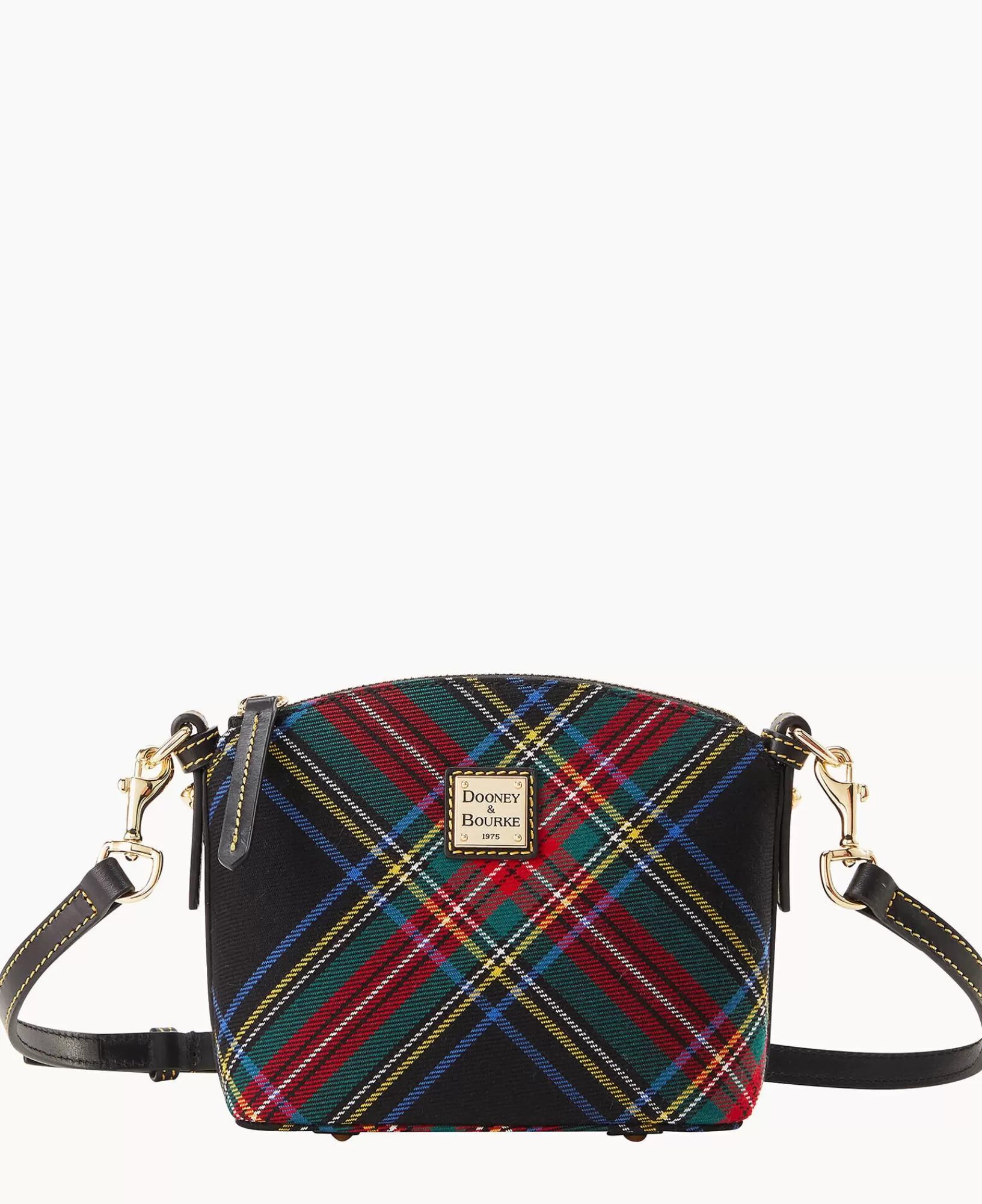 Shoulder Bags | Crossbodies>Dooney & Bourke Tartan Mini Domed Crossbody Black