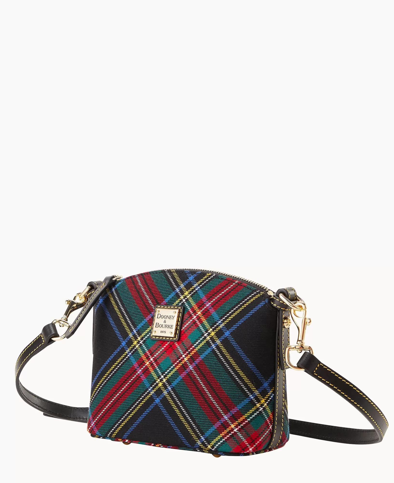 Shoulder Bags | Crossbodies>Dooney & Bourke Tartan Mini Domed Crossbody Black