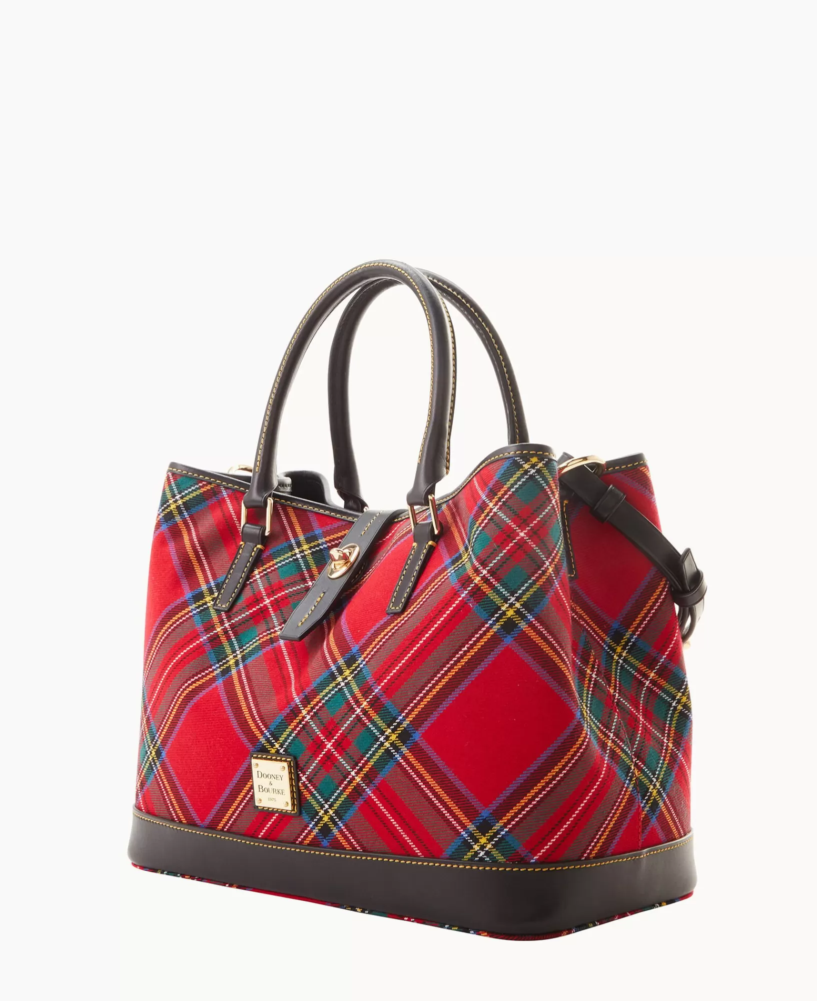 Shoulder Bags | Satchels>Dooney & Bourke Tartan Perry Satchel Red