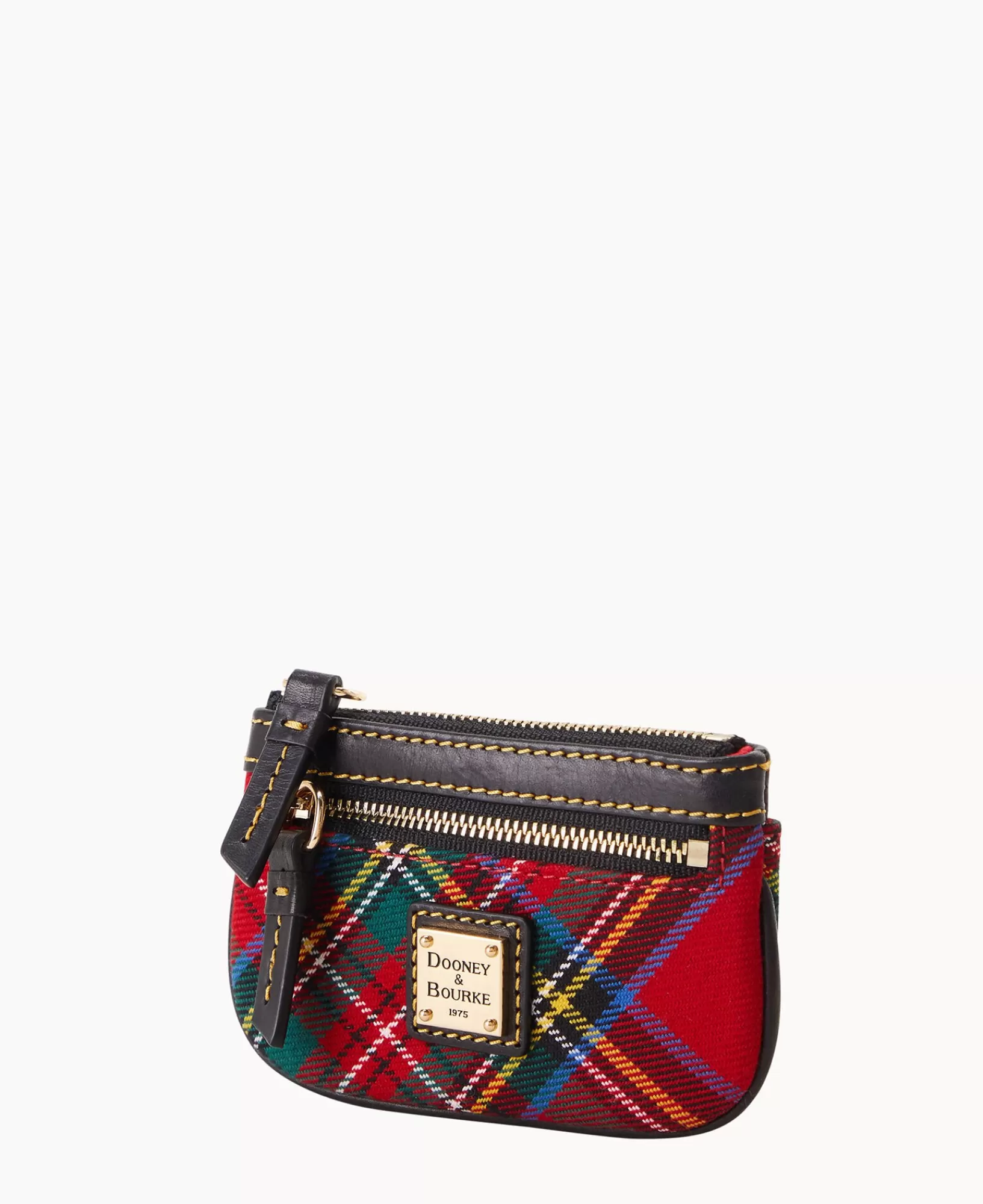 Wallets>Dooney & Bourke Tartan Small Coin Case Red