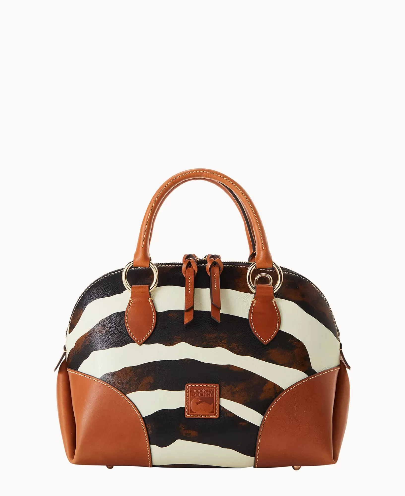 Shoulder Bags | Satchels>Dooney & Bourke Leather Domed Satchel Zebra