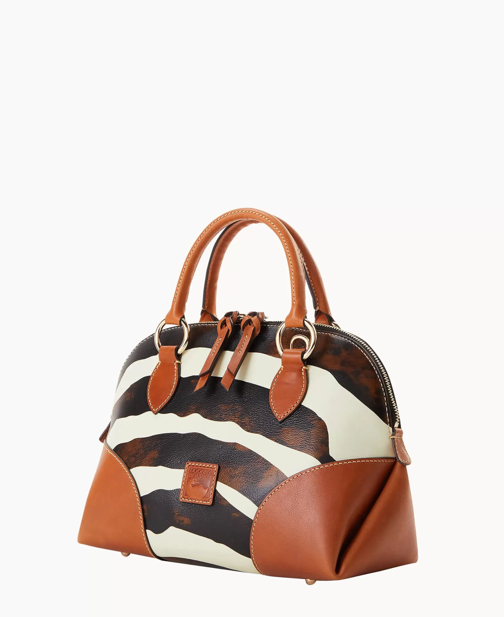 Shoulder Bags | Satchels>Dooney & Bourke Leather Domed Satchel Zebra